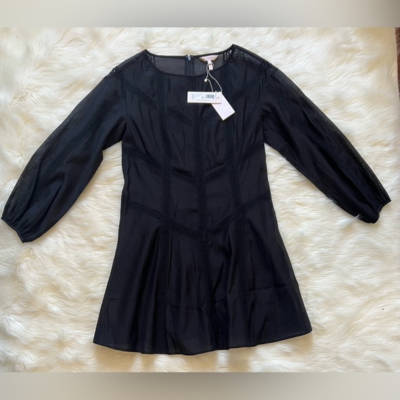 🆕Rebecca 🖤Taylor Black Long Sleeve
Cotton Organza Mini Dress Casual
Size XS - Picture 9 of 13